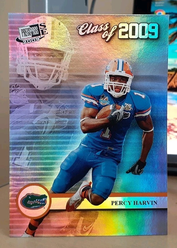 2009 PERCY HARVIN PRESS PASS SE *CLASS OF 2009* #CL-7 ROOKIE FLORIDA GATORS