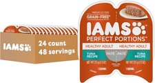 IAMS Perfect Portions Pate - Tuna 2.6 Oz 24 Twin Packs EXP 04/27