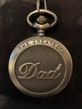 Vintage Pocket Watch The Greatest Dad Gift Pendant Quartz