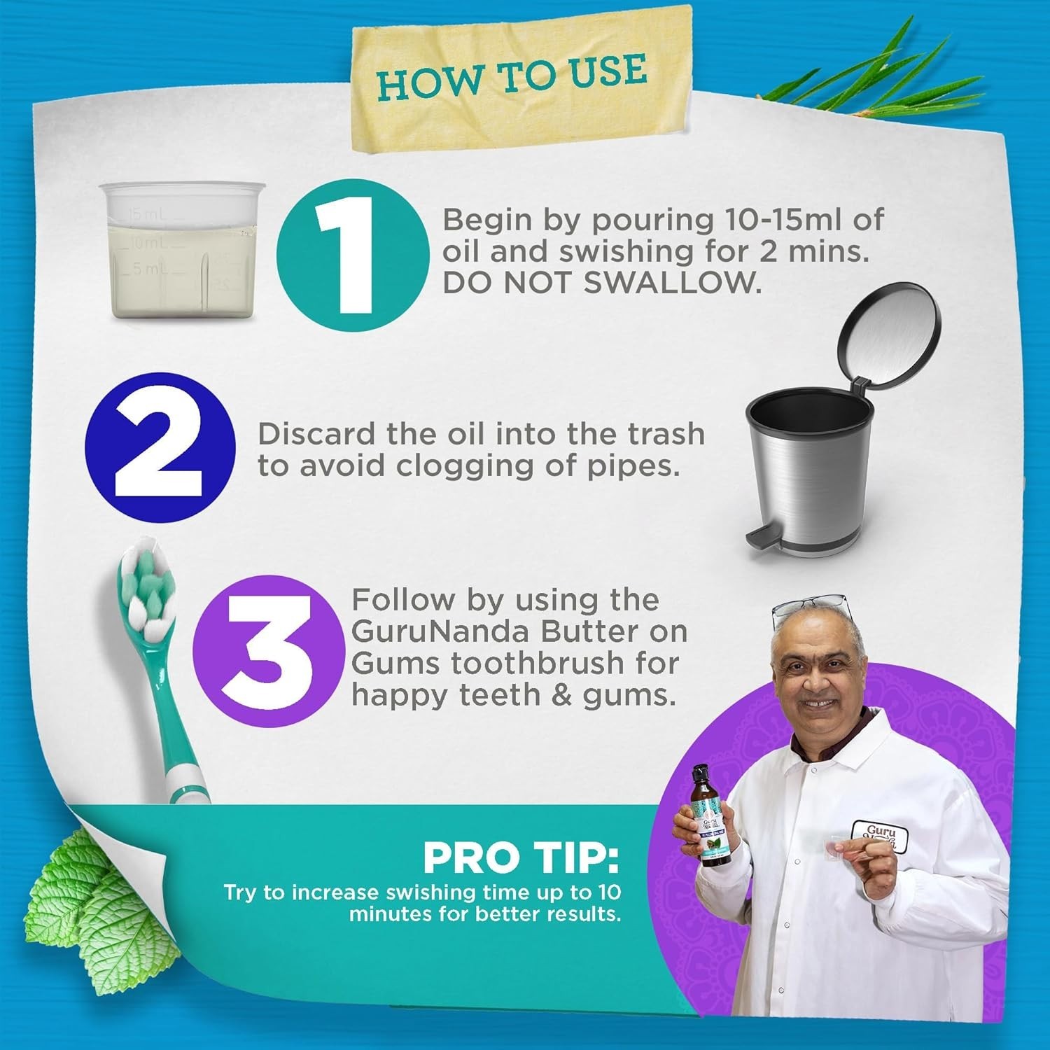 CocoMint Oil Pulling Mouthwash for Complete Oral Hygiene, 7 Essential Oils & ... thumbnail 8