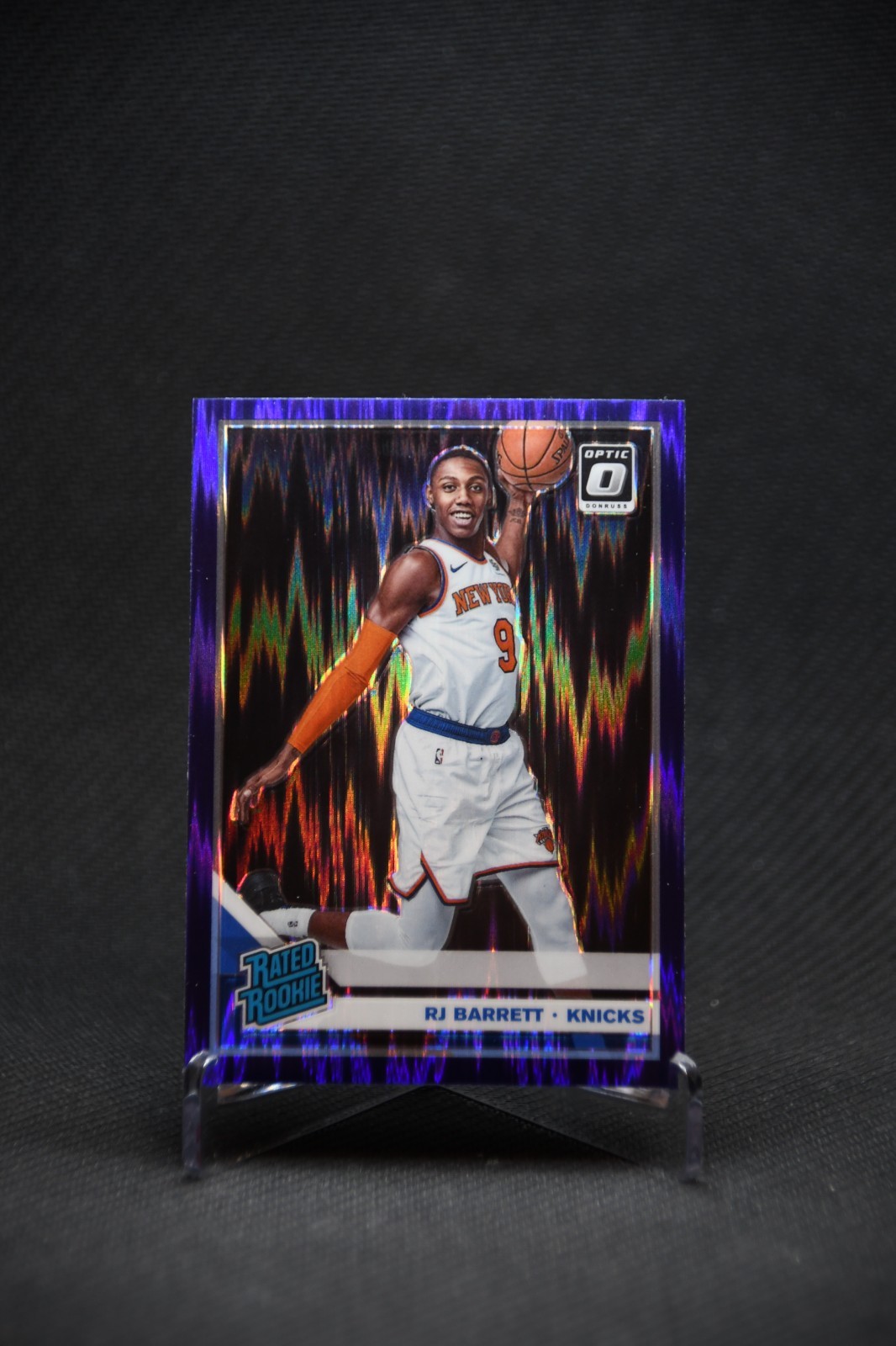 RJ Barrett 2019-20 Donruss Optic Purple Shock #178 RC  Knicks, Raptors