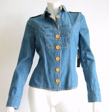 Vtg Y2K MARC JACOBS denim military jacket shirt 2 4 NWT