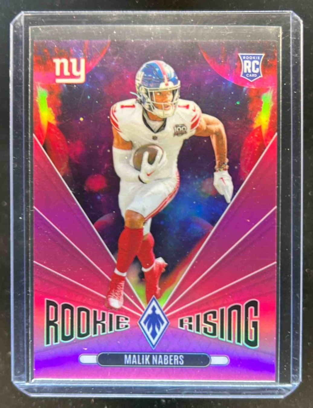 2024 Phoenix Malik Nabers Rookie Rising RC Pink Rookie #34/80 Giants