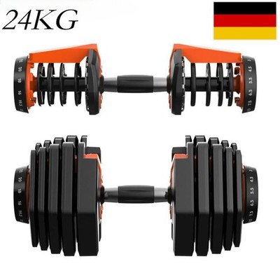 24KG Verstellbares Kurzhantel Set Mit Hantelscheiben Für Krafttraining Equipment