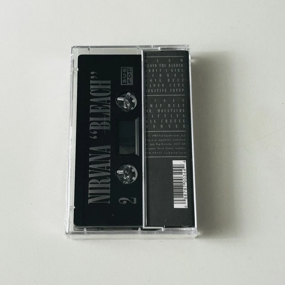 Nirvana Bleach CASSETTE TAPE Seattle Grunge SEALED NEW Love Buzz - Image 3 of 4