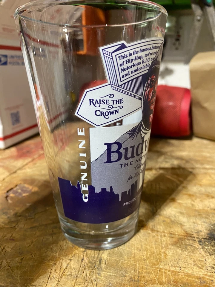 Budweiser Notorious B.I.G. Biggie Smalls Beer Glass- Limited Edition 1 FULL CASE - Image 3 of 4