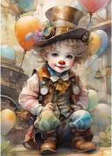 Diamond Painting Kits for Adults, 5D DIY Clown Diamond Art Kits for Beginners, F