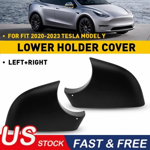 Left+Right Side For Tesla Model y Door Wing Mirror Cover Lower Holder Black USA