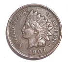 1901 Indian Head Penny Cent US Coin. Free Shipping.    J1
