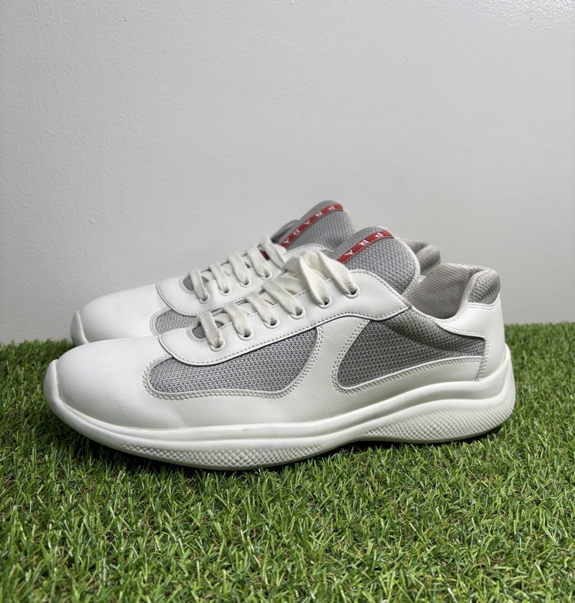 Size 10 UK (11 US) - Prada Americas Cup ' White Leather ' | GREAT