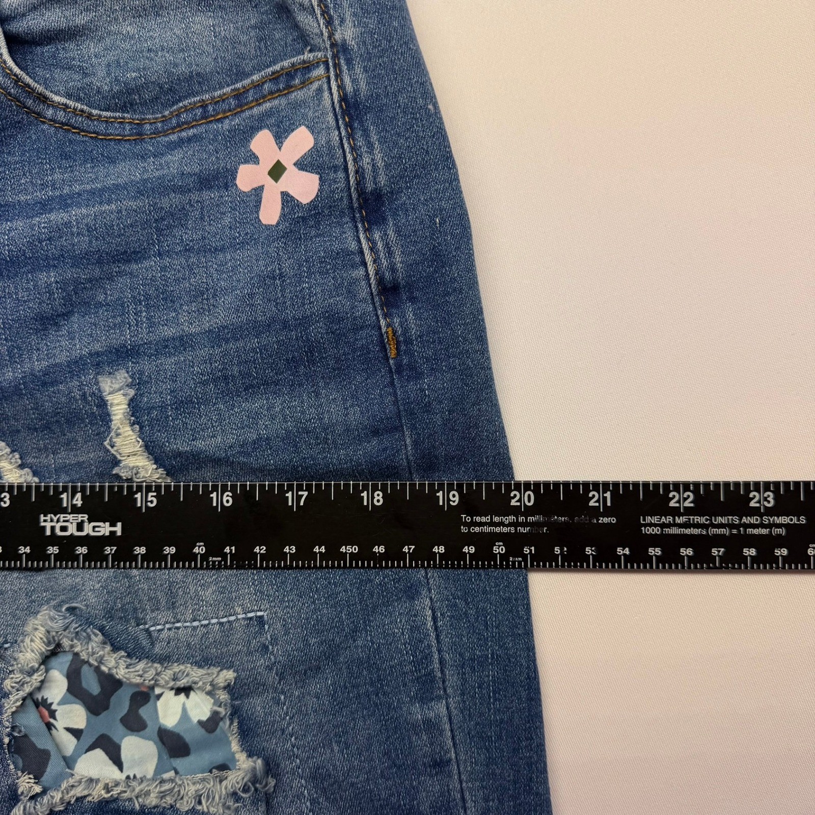 Unbranded Floral Leopard Patchwork Distressed Str… - image 9