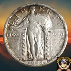 1918 Standing Liberty Silver Quarter Dollar in Choice VF+ Condition 🔥 🔥 🔥 🔥
