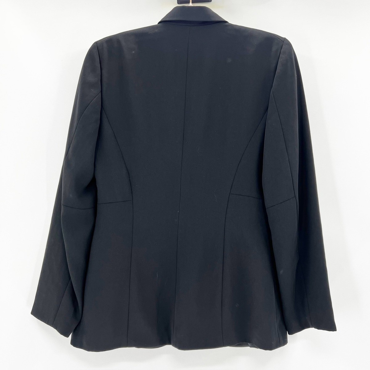 Max Studio Womens Black Single Button Blazer Jacket Size 6  Professional View 3