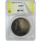 1880 Morgan Silver Dollar MS 62 ANACS Uncirculated $1 Coin SKU:CP620