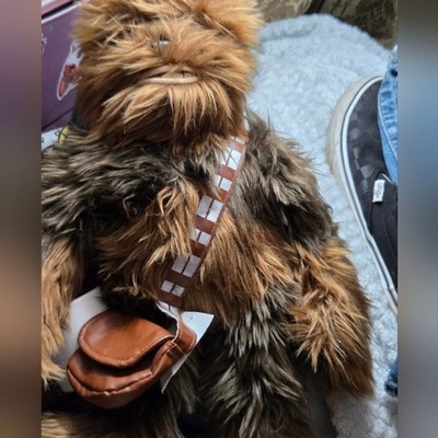 Star Wars Chewbacca Plush Toy W/ Bag 20'' Disney Parks Exclusive Blue Eyes Chewy