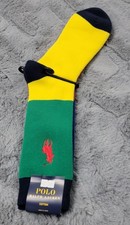 Polo Ralph Lauren Socks Mens 10-13 Multicolor Colorblock Big Pony Mid Calf Japan