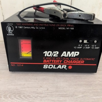 Century 141-168 Dual Range Battery Charger 6 & 12 Volt 10 / 2 Amp Tested  