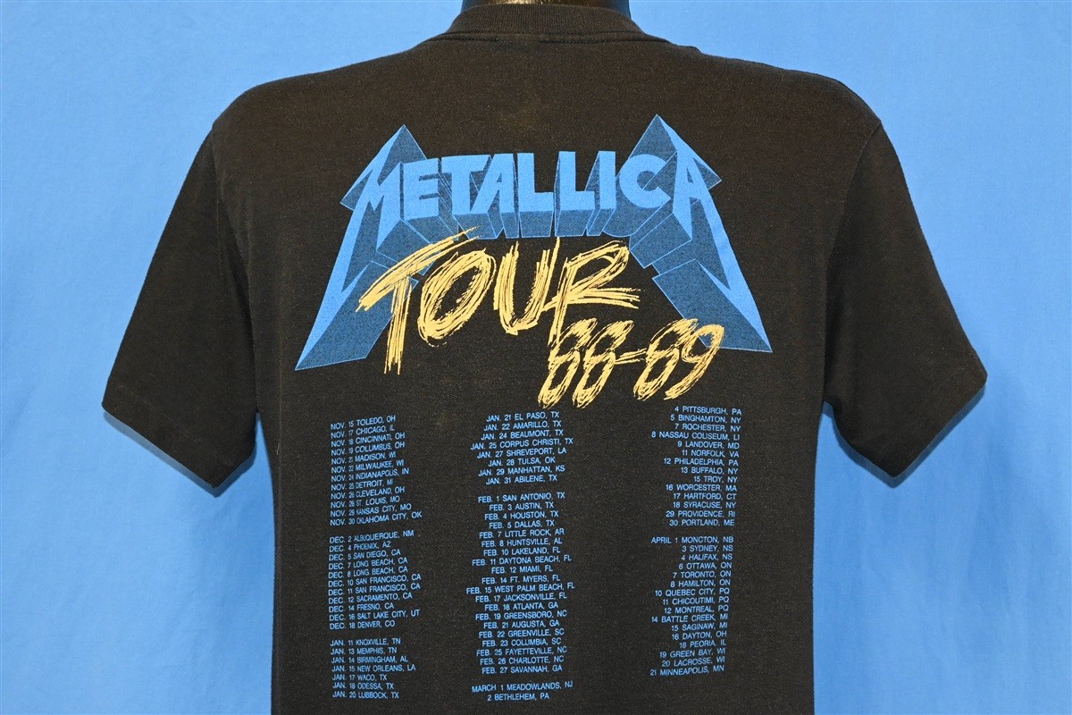 vintage 80s METALLICA AND JUSTICE FOR ALL TOUR 88-89 METAL ROCK