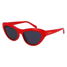 Salvatore Ferragamo SF 1103S 600 Red Acetate Sunglasses Grey Solid Color Lens