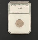 1934-D Buffalo Nickel 5C weak Strike PCI