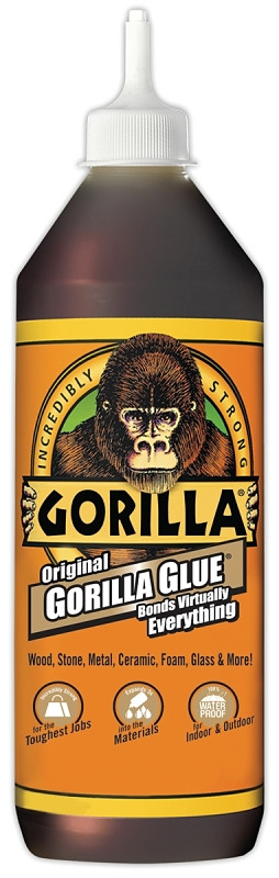 Gorilla Original Waterproof Polyurethane Glue, 36 ounce Bottle, Brown