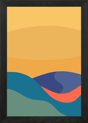 Minimalistische Landschaft gerahmtes Wandbild Poster Leinwanddruck Bild
