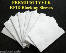 8 PREMIUM Tyvek Secure RFID Chip Blocking Credit ID Debit Card Protector Sleeves