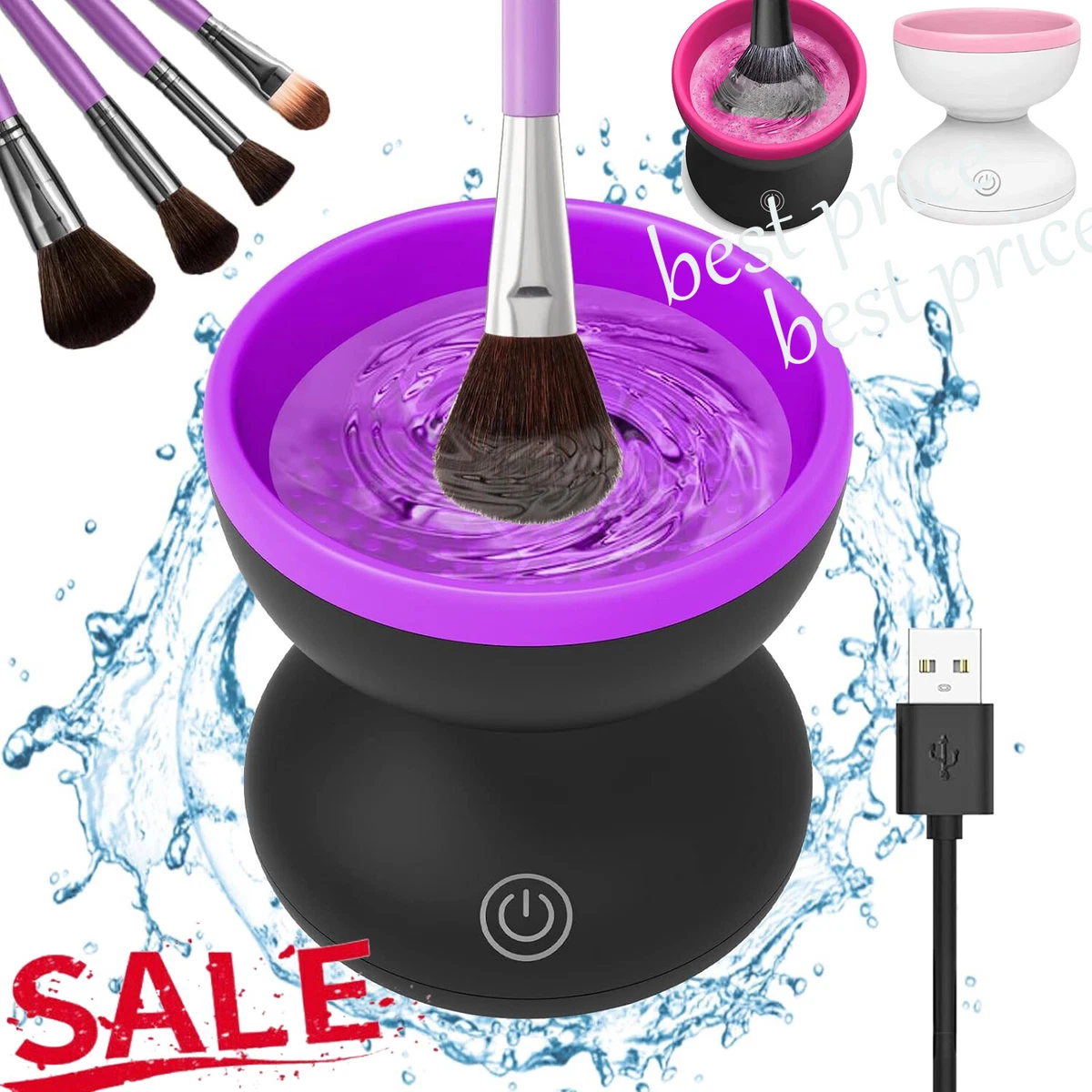 2023 Electric Makeup Brush Cleaner & Dryer Machine Set Automatic Clean  Quick Dry