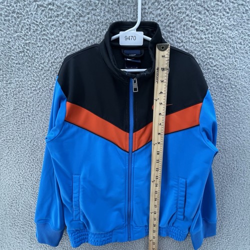 Nike Track Jacket Youth Medium Blue Orange Black Colorblock Victory Retro Y2K - Picture 13 of 14