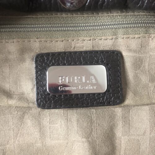 Borsa a mano Furla vera pelle grana ciottoli marrone città lusso boho - Foto 13 di 18