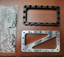 Billet Weld -On Small SFI Burst Panel Frame & Black Anodized Top Cover COMBO