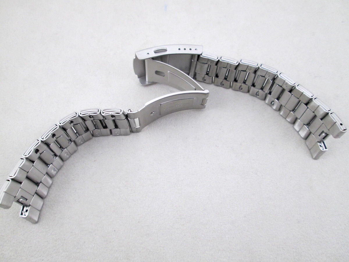 Genuine Casio Edifice Stainless Steel Watch Band Silver Tone 22 Mm