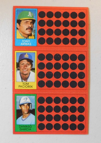 1981 TOPPS BASEBALL SCRATCH-OFF COMPLETE PANEL YOU PICK YOUR CARD (item#J11) - Picture 58 of 63