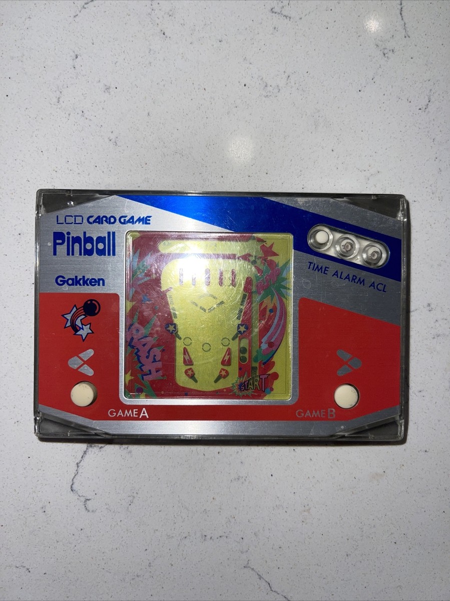RARE Gakken Pinball Handheld Electronic Game 80s LCD Game
