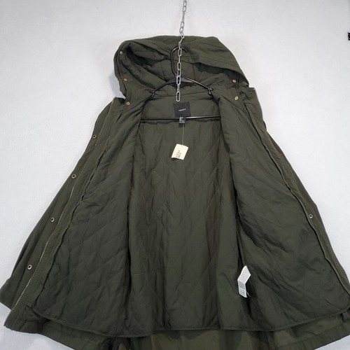 FOREVER 21 Olive Green Military Utility Jacket Women's L Chore Hooded Gorpcore - Picture 16 of 16