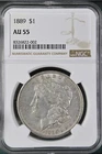 1889 Morgan Silver Dollar $1 NGC AU55 BX12-24