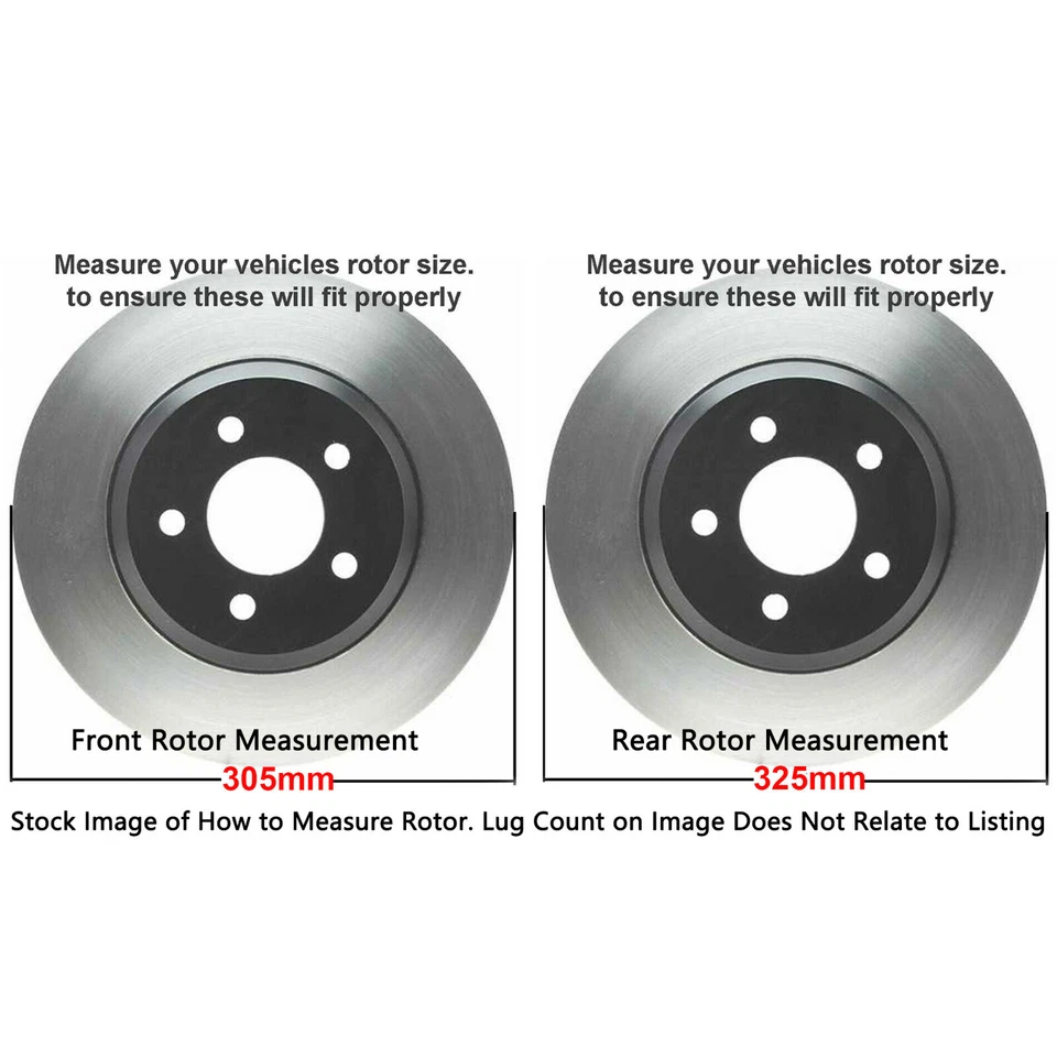 Front Rear Drilled Rotor Ceramic Brake Pad for Chevy GMC Trailblazer Envoy - Image 2 of 4