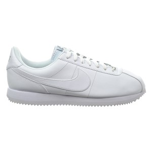 white and grey nike cortez