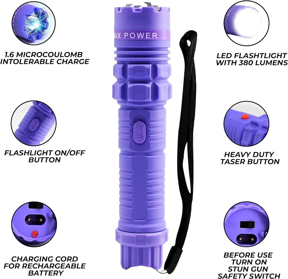 buy taser flashlight recharge combo POLICE Stun Gun 1109 Mini Stun Gun Flashlight Combo