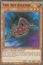 YUGIOH CARD  1 X FIRE ANT ASCATOR  LED5-EN030 1ST EDITION