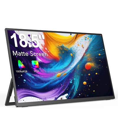UPERFECT 18.5'' 1080P Portable Monitor FHD Screen w/Bracket Freetanding -UMax 18