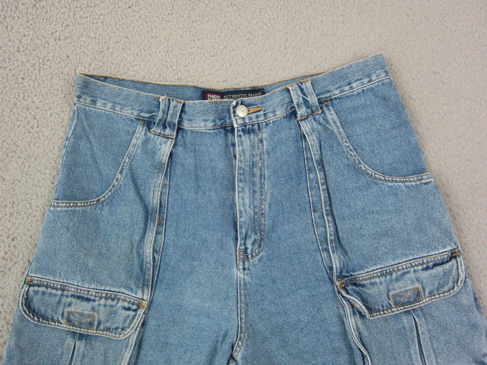 Pantalones Cortos de Jean Glory Desteñidos De Colección Para Hombres 36 Azul Denim Carga Sueltos Y2K Ropa de Trabajo Foto 2 de 4