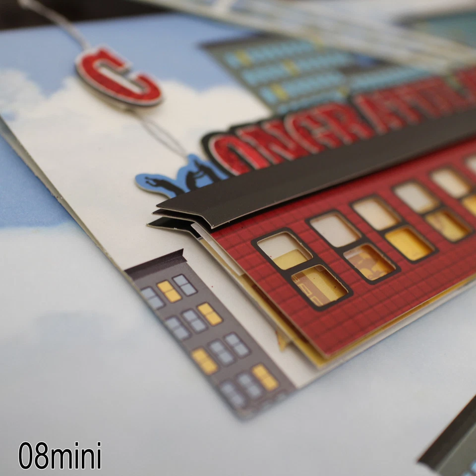 NEW Lot 3- Handcrafted 3D Promotion CONGRATULATION GREETING CARD+Envelopes NWT - Image 4 of 4