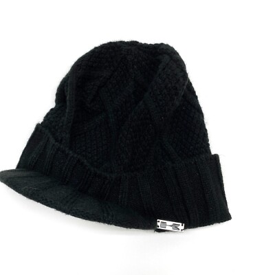 Kawasaki Black Knit Visor Beanie Winter Hat | eBay