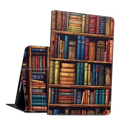 Rossy Case for Amazon Fire HD 8 Tablet for HD 8 2018 Library Bookshelfs
