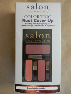 SALON ON 5TH AVE/NYC/COLOR TRIO ROOT COVER UP/BROWN TO AUBURN SHADES/NEW IN BOX
