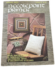 1976 Leisure Arts Leaflet 74 Needlepoint Primer Basic Instructions 12 Techniques