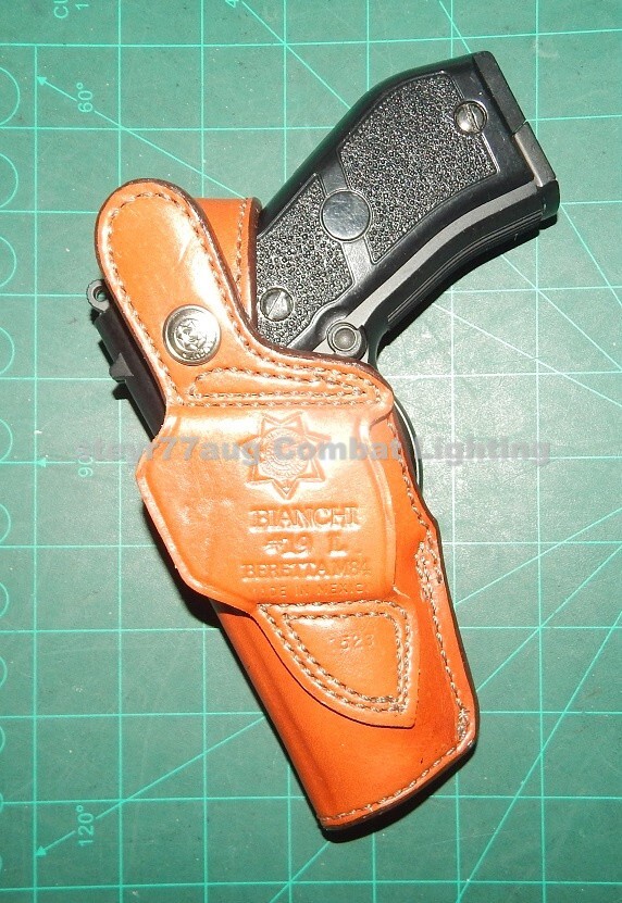 Bianchi 19L Thumbsnap Holster - Tan, Right Hand, High Ride For Para P12, 1.75" Belt Slot - View #6