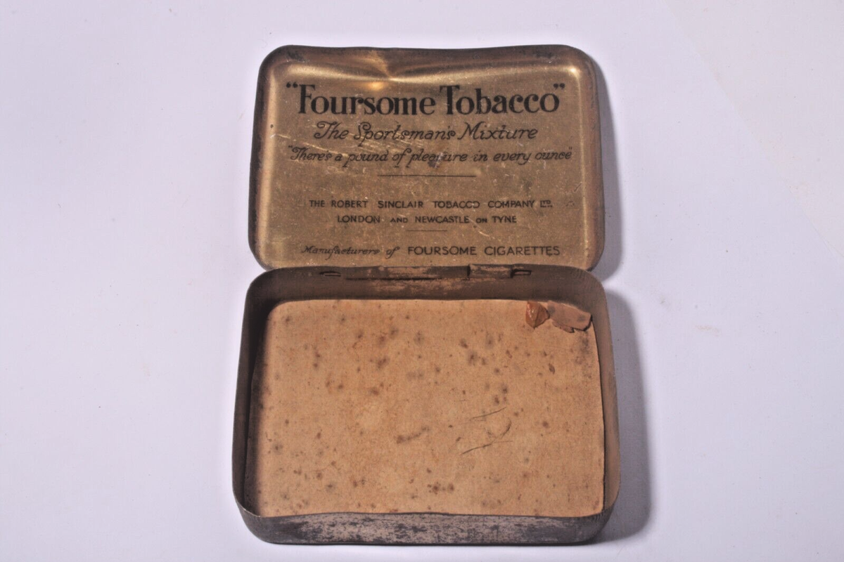 the robert sinclair tobacco company Vintage Foursome Robert Sinclair Tobacco Tin