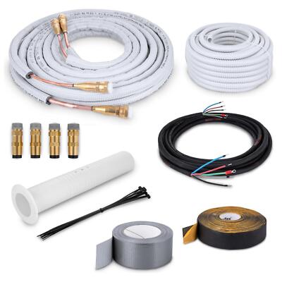 Quick Connect Set für Klimaanlage mit Kältemittelleitung 1/4''+ 3/8'' - 3-17 Meter
